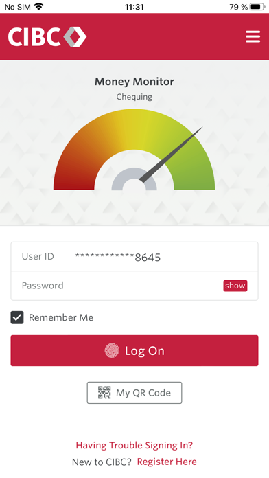 CIBC Mobile Banking app screenshot 1