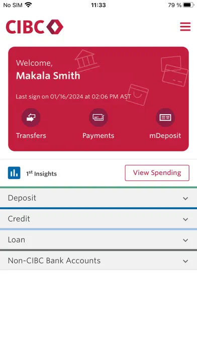 CIBC Mobile Banking app screenshot 3
