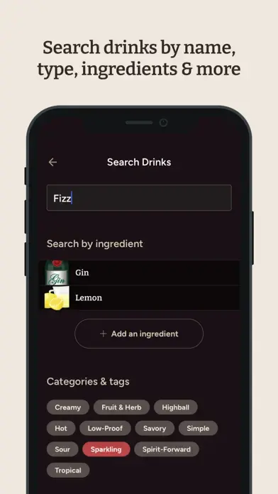 Cocktail Party: Drink Recipes & Ingredient Library app screenshot 2