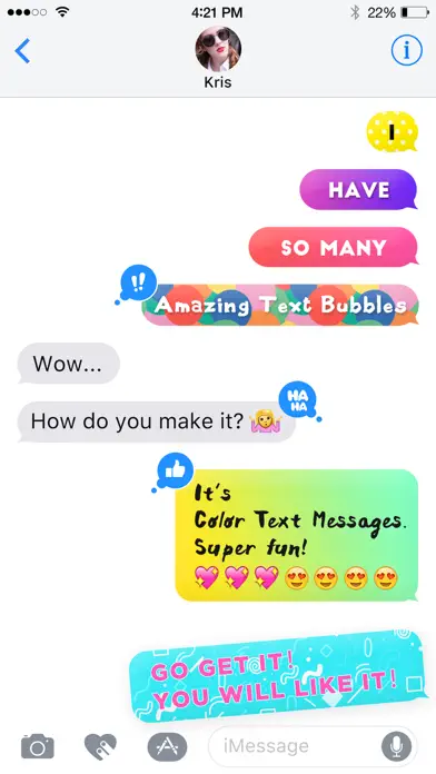 Color SMS app screenshot 1