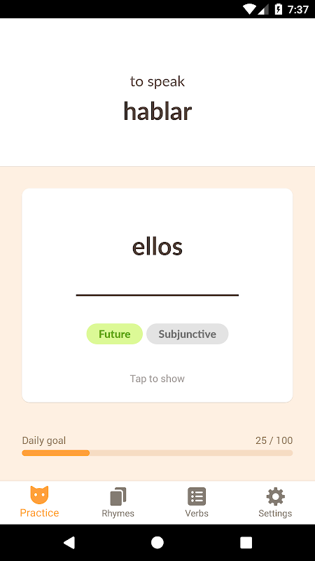 ConjuGato — Spanish Verbs app screenshot 4