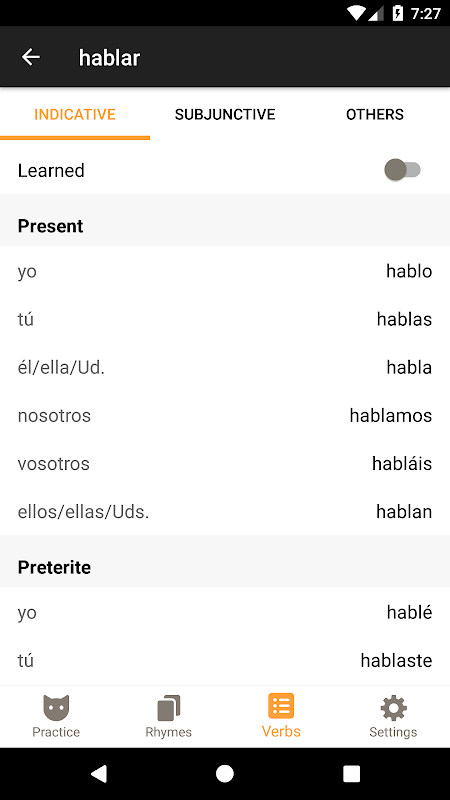 ConjuGato — Spanish Verbs app screenshot 6