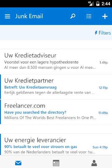 Connect for Hotmail & Outlook app screenshot 1