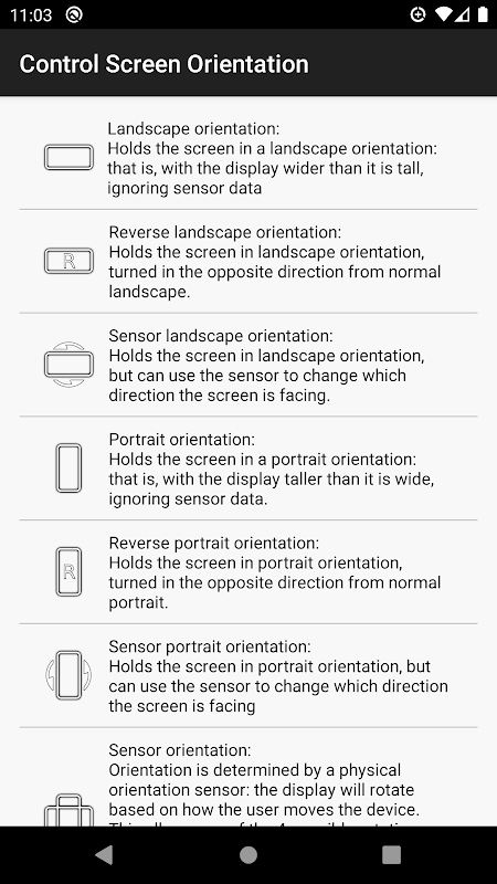 control screen rotation app screenshot 2