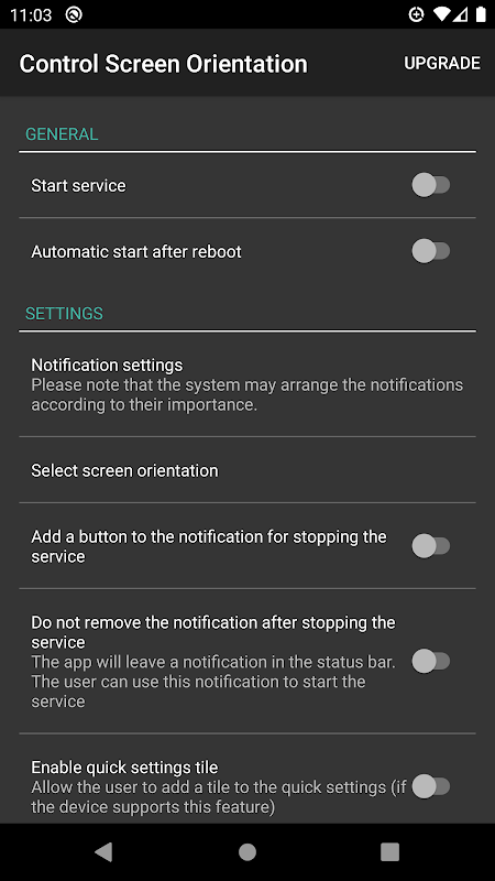 control screen rotation app screenshot 5
