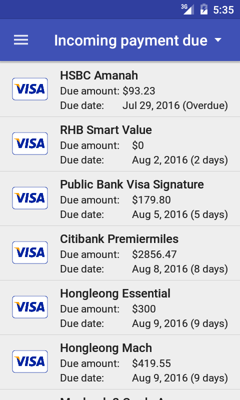 Credit Card Manager app screenshot 5