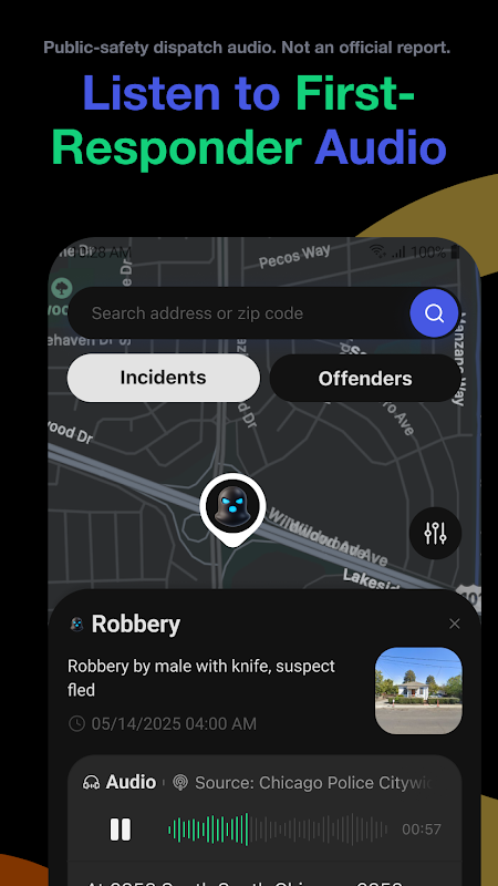 CrimeRadar: Dispatch Alerts app screenshot 2