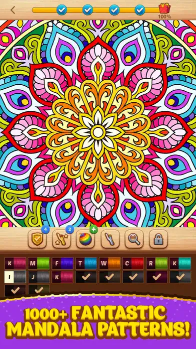 Cross Stitch Coloring Mandala app screenshot 1