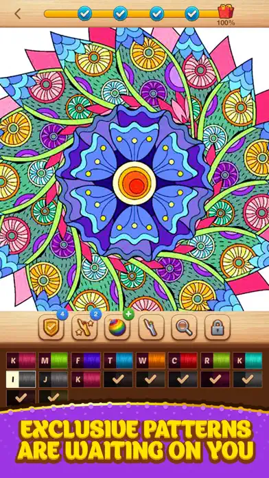 Cross Stitch Coloring Mandala app screenshot 4