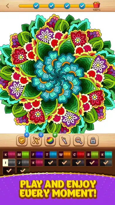 Cross Stitch Coloring Mandala app screenshot 5