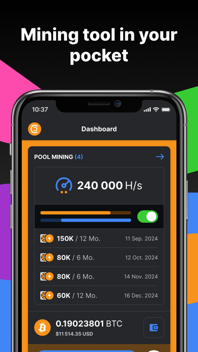 CT Pool: Crypto Mining App app screenshot 1