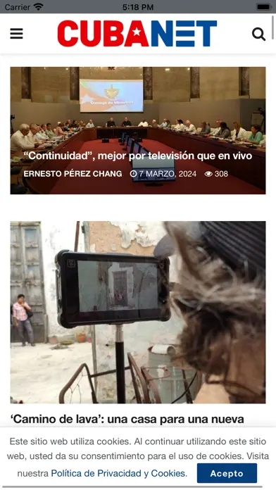 Cubanet app screenshot 1