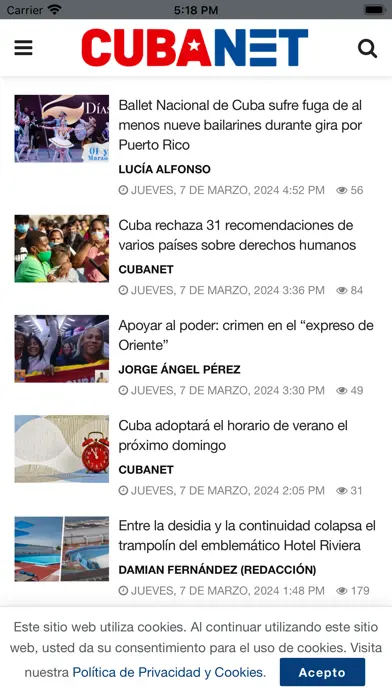 Cubanet app screenshot 2