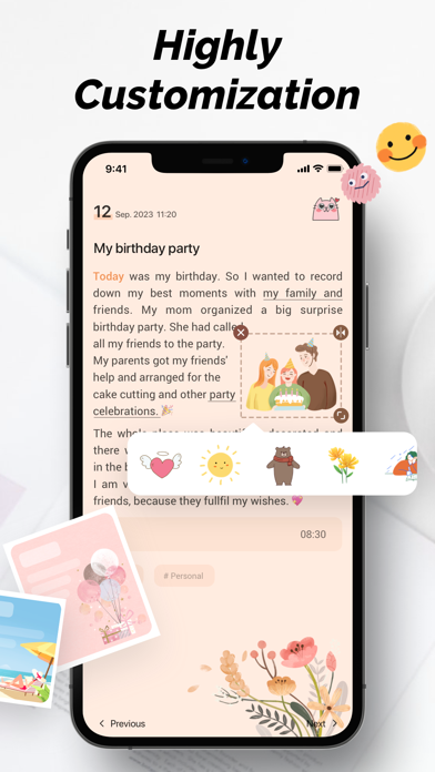 Daily Diary:Journal with Lock app screenshot 2