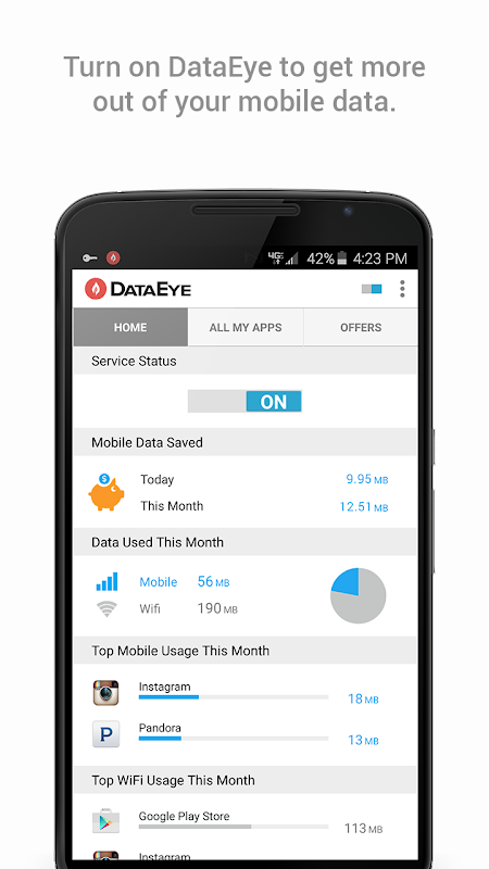 DataEye | Save Mobile Data app screenshot 1