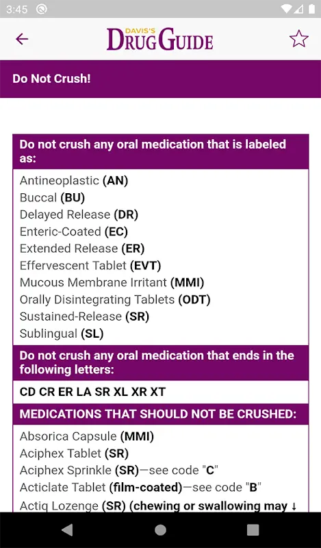 Davis’s Drug Guide for Nurses app screenshot 4