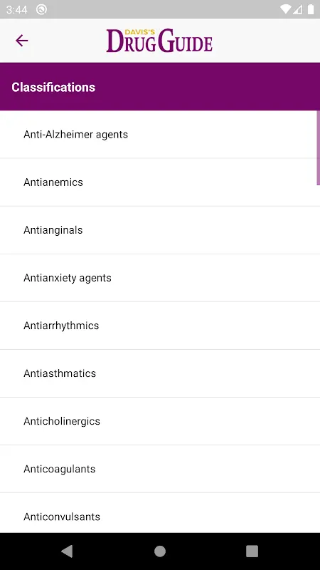 Davis’s Drug Guide for Nurses app screenshot 5
