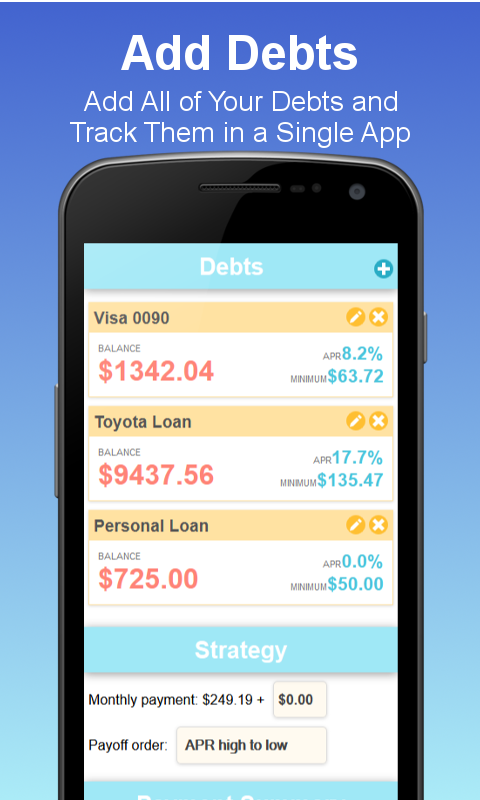 Debt Payoff Planner & Tracker app screenshot 1