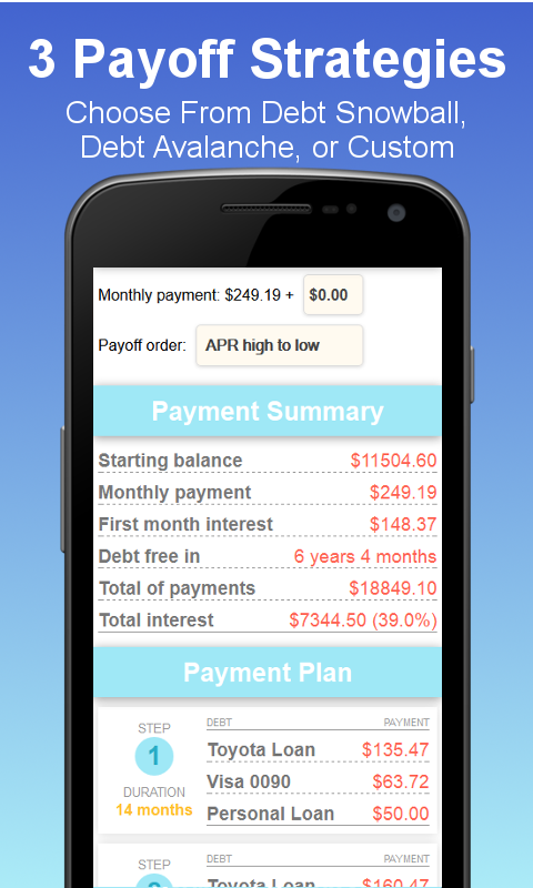 Debt Payoff Planner & Tracker app screenshot 3