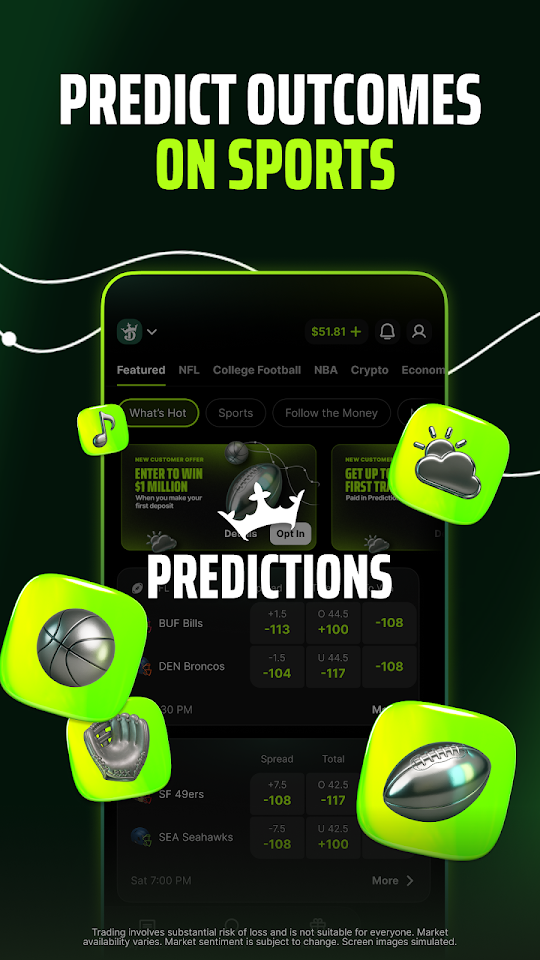 DraftKings Predictions app screenshot 2