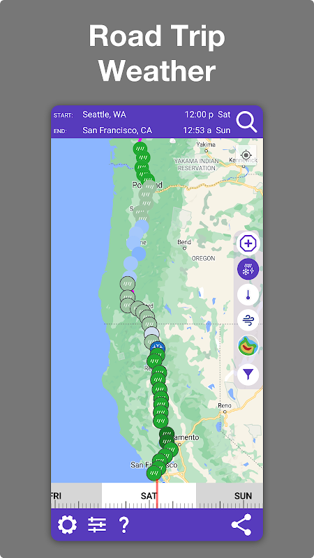 Drive Weather With Live Radar app screenshot 2