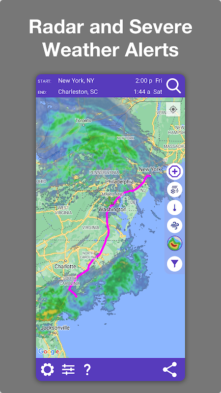 Drive Weather With Live Radar app screenshot 4