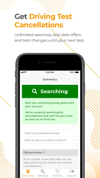 Driving Test Cancellations NOW app screenshot 1