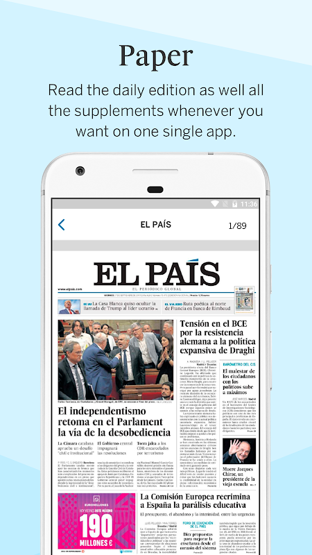 EL PAÍS app screenshot 2