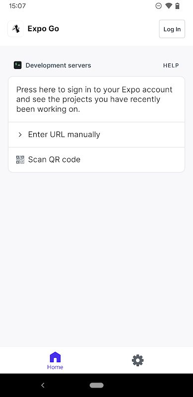 Expo Go app screenshot 2