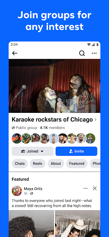 Facebook app screenshot 3