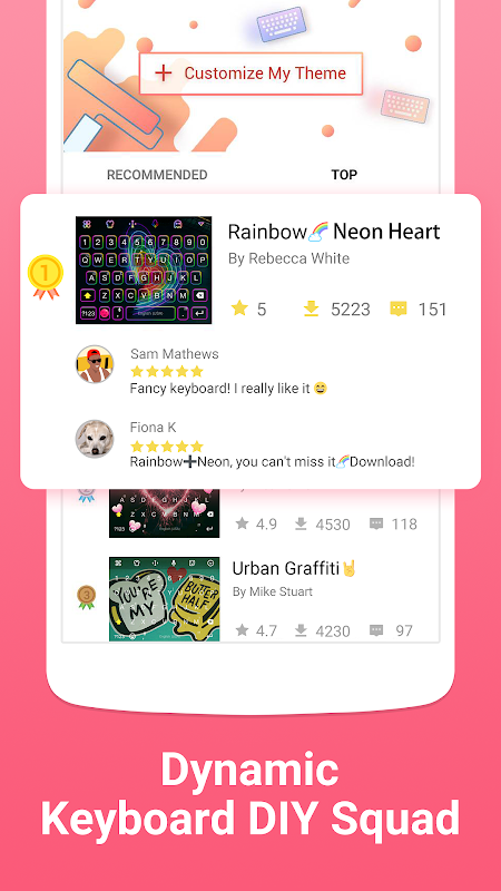 Facemoji Emoji Keyboard&Fonts app screenshot 2