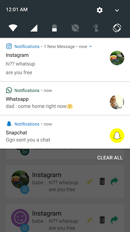 Fake Notifications app screenshot 1