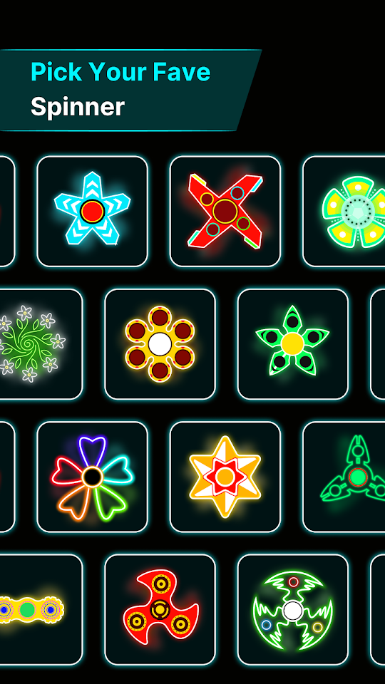 Finger Spinner: Glow Art Draw app screenshot 4