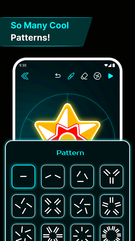 Finger Spinner: Glow Art Draw app screenshot 7