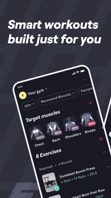 Fitbod Workout & Fitness Plans app screenshot 1