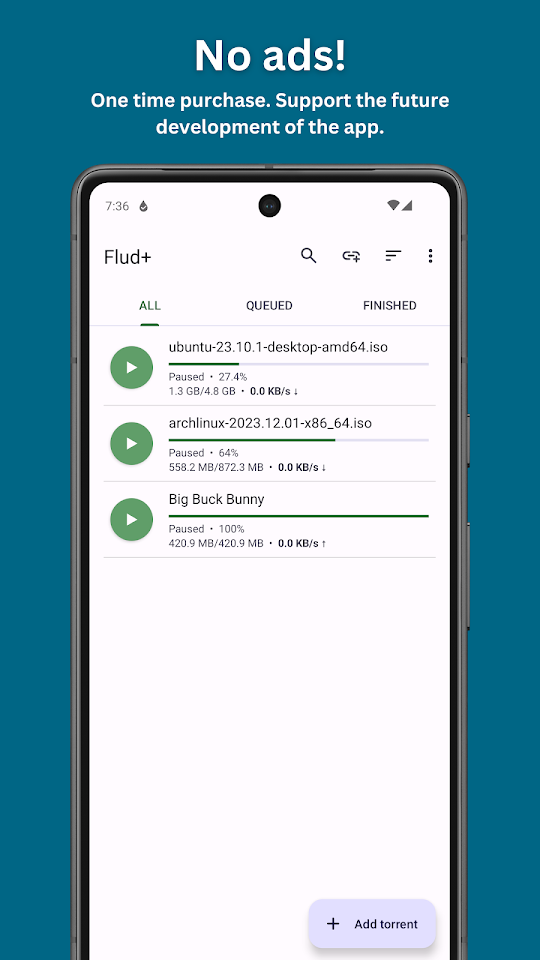 Flud+ app screenshot 2