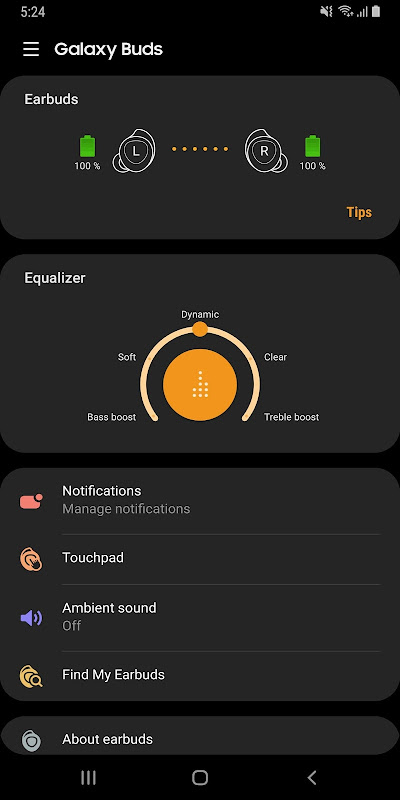 Galaxy Buds Manager app screenshot 1