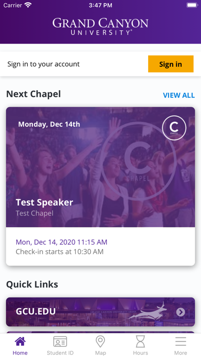 GCU Student app screenshot 1