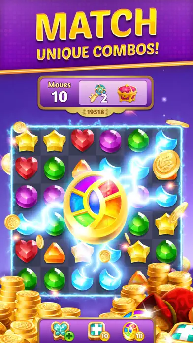 Genies & Gems – Match 3 Game app screenshot 1