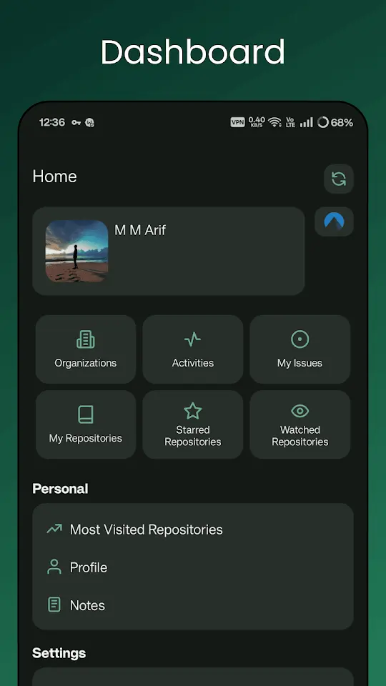 GitNex for Forgejo / Gitea app screenshot 2