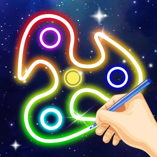 Glow Spinner: Finger Draw Art app screenshot 1