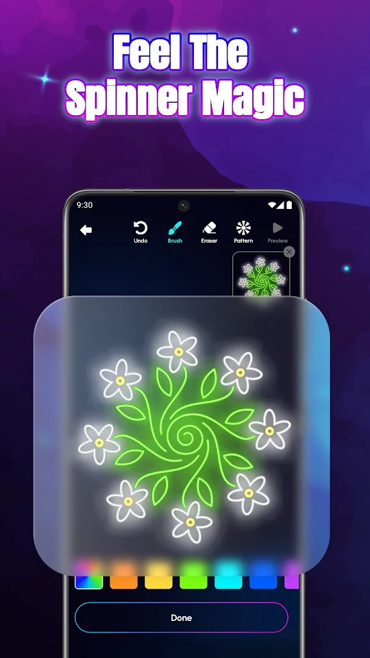 Glow Spinner: Finger Draw Art app screenshot 3