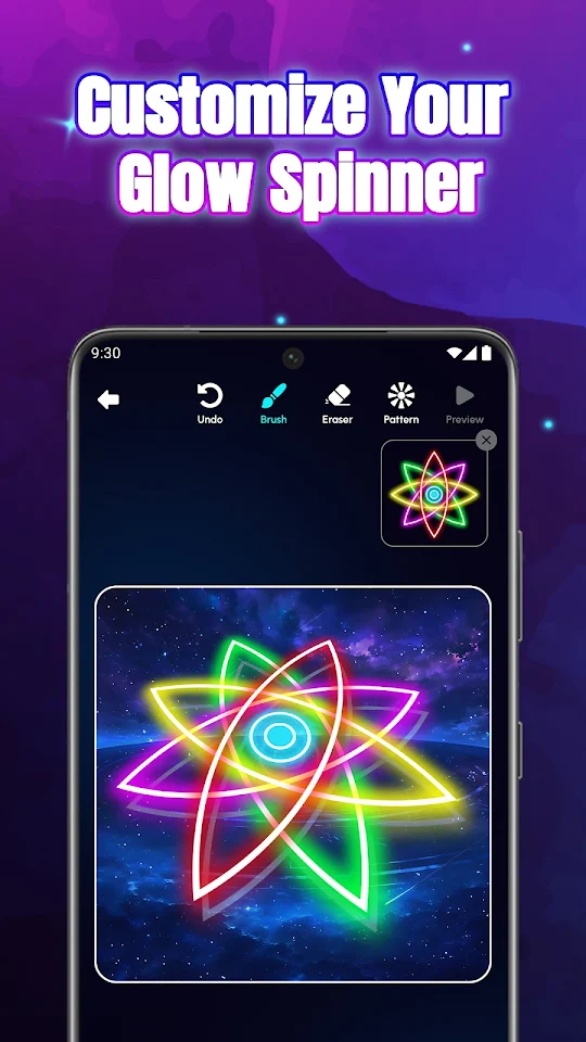 Glow Spinner: Finger Draw Art app screenshot 6
