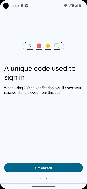 Google Authenticator app screenshot 1