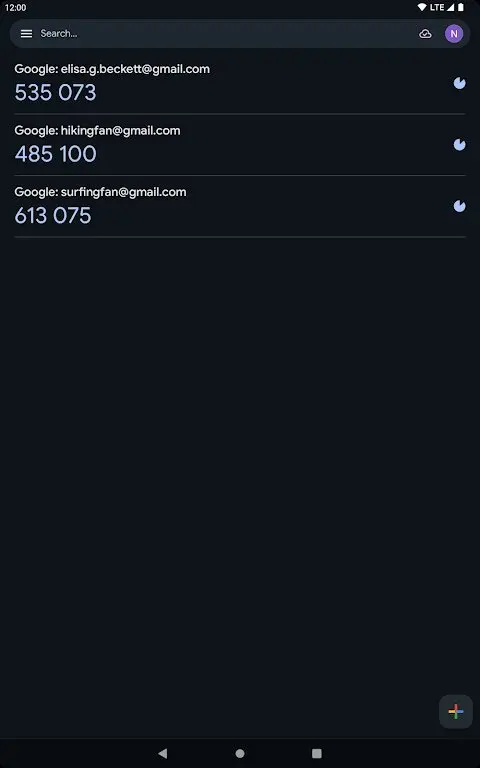 Google Authenticator app screenshot 5