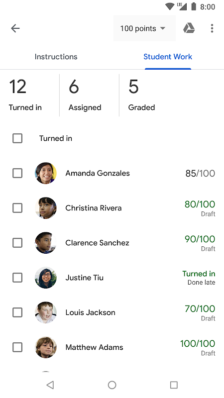 Google Classroom app screenshot 4