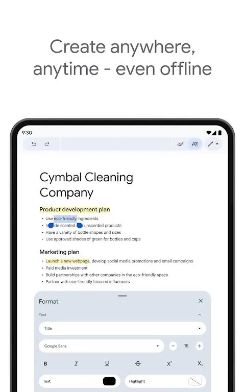 Google Docs app screenshot 7