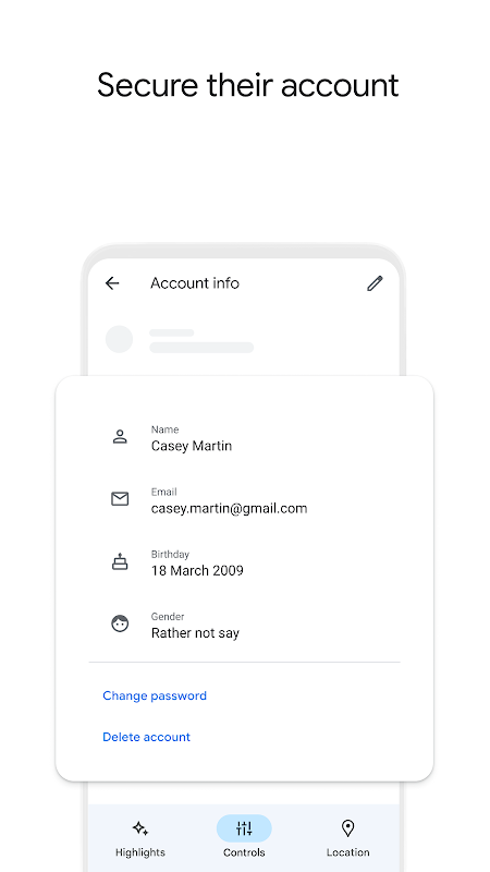 Google Family Link app screenshot 1