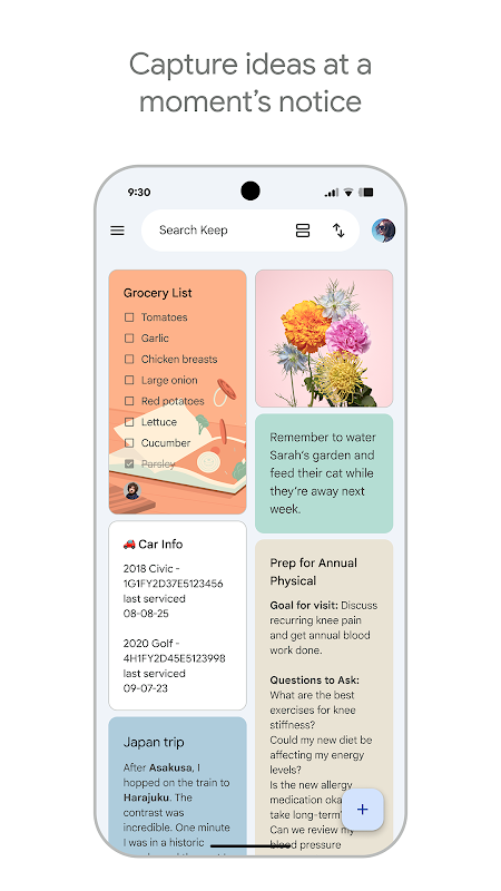 Google Keep – Notes and Lists app screenshot 1
