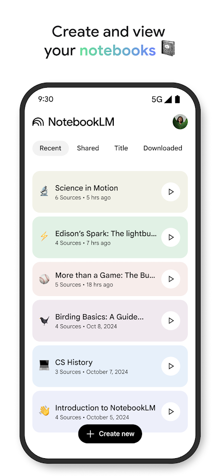 Google NotebookLM app screenshot 3